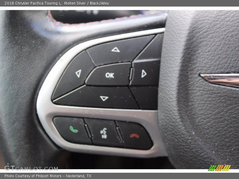 Molten Silver / Black/Alloy 2018 Chrysler Pacifica Touring L