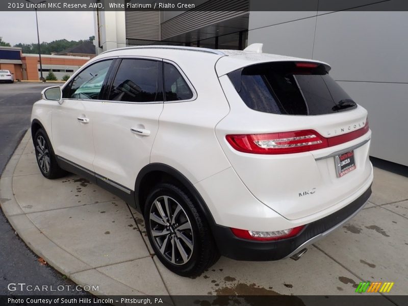 White Platinum / Rialto Green 2019 Lincoln MKC Reserve AWD