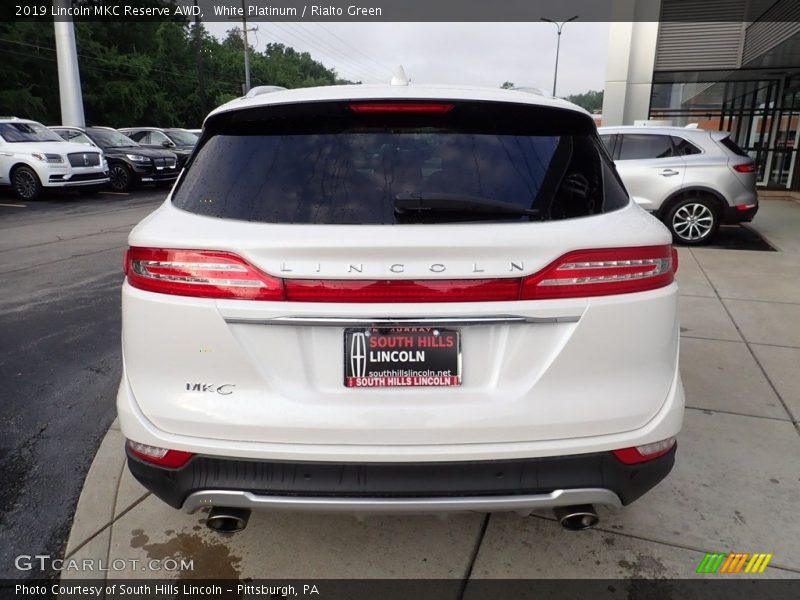 White Platinum / Rialto Green 2019 Lincoln MKC Reserve AWD