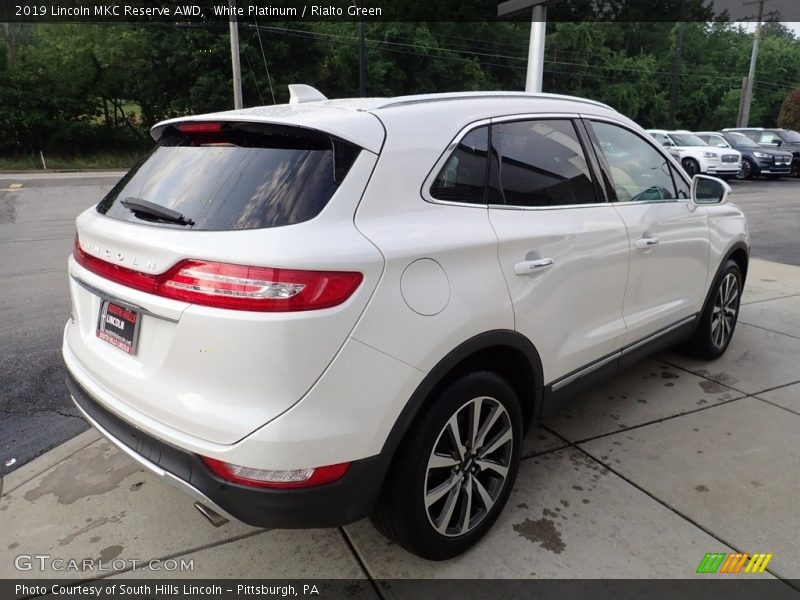 White Platinum / Rialto Green 2019 Lincoln MKC Reserve AWD