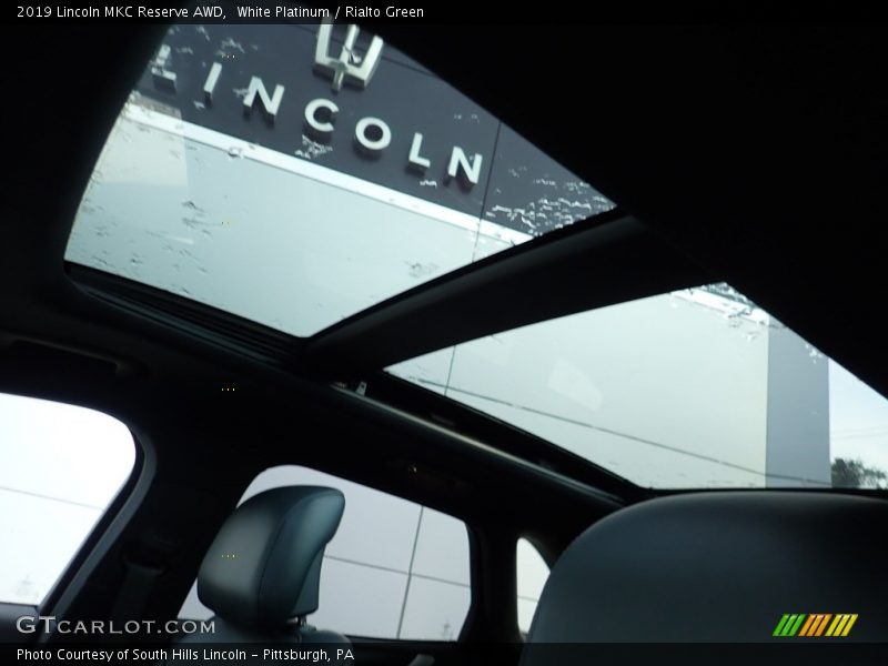 White Platinum / Rialto Green 2019 Lincoln MKC Reserve AWD