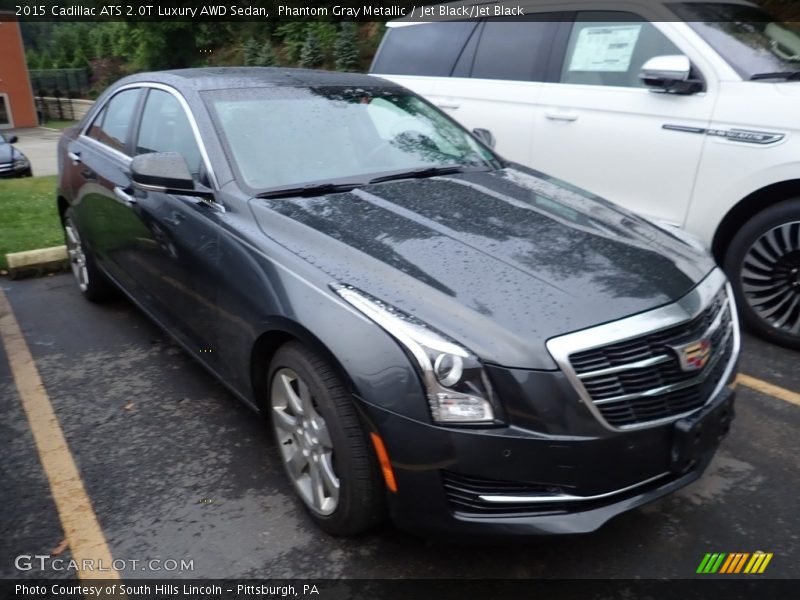 Phantom Gray Metallic / Jet Black/Jet Black 2015 Cadillac ATS 2.0T Luxury AWD Sedan