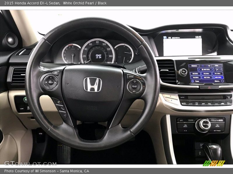 White Orchid Pearl / Black 2015 Honda Accord EX-L Sedan