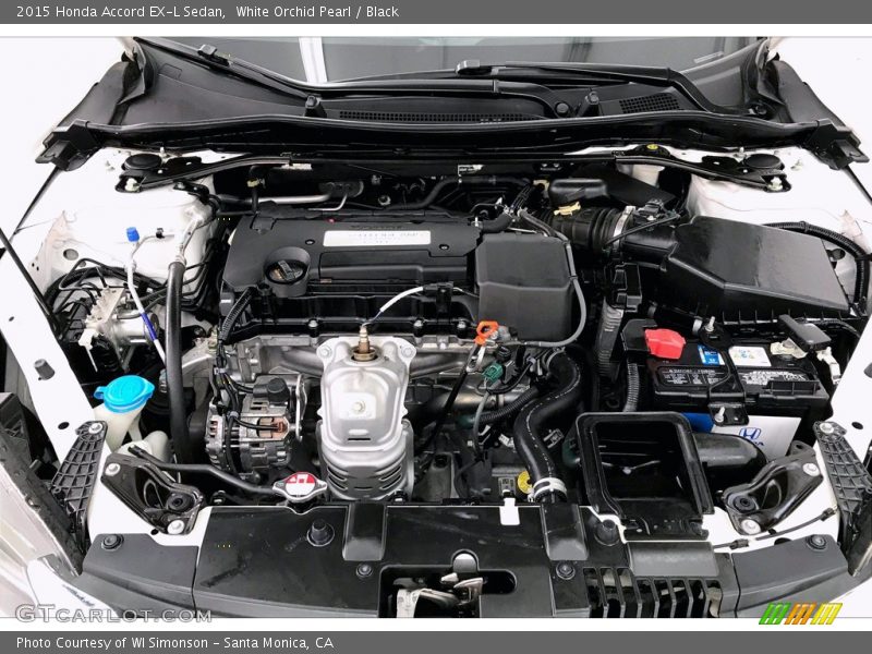 White Orchid Pearl / Black 2015 Honda Accord EX-L Sedan