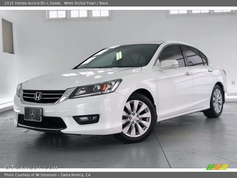 White Orchid Pearl / Black 2015 Honda Accord EX-L Sedan