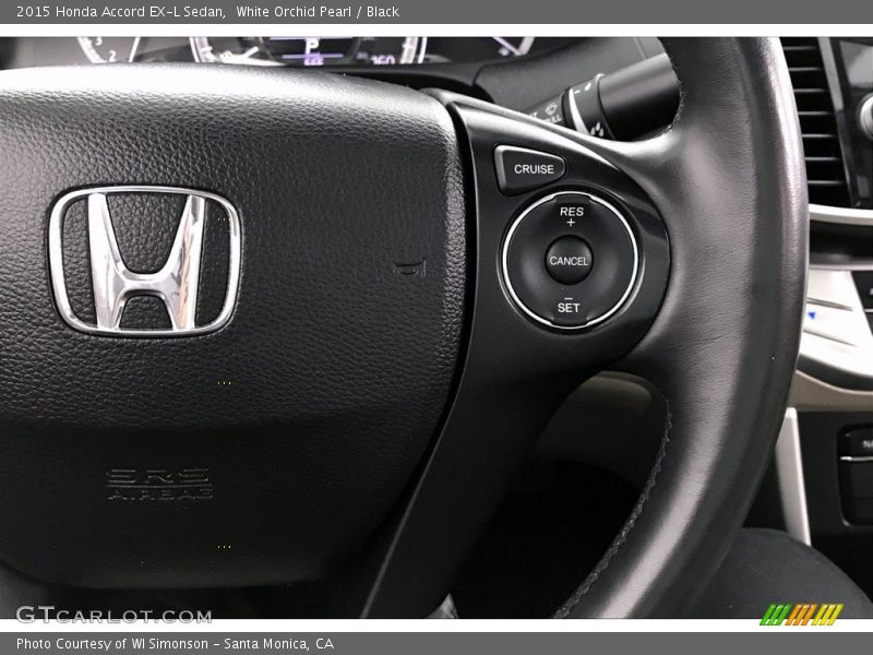 White Orchid Pearl / Black 2015 Honda Accord EX-L Sedan