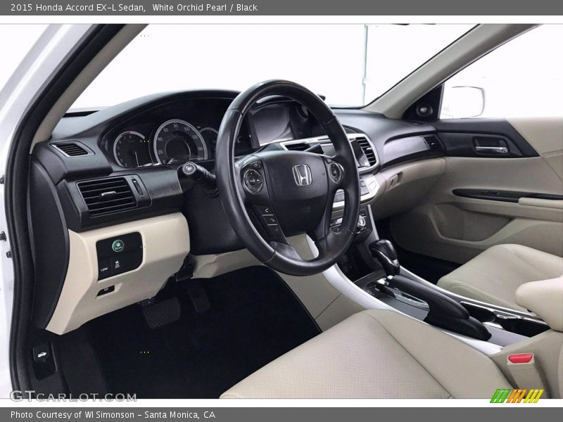 White Orchid Pearl / Black 2015 Honda Accord EX-L Sedan