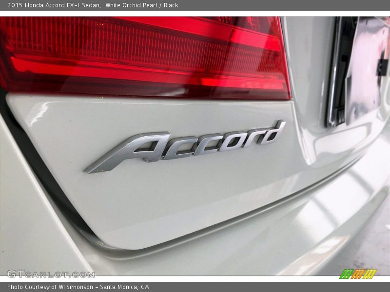 White Orchid Pearl / Black 2015 Honda Accord EX-L Sedan