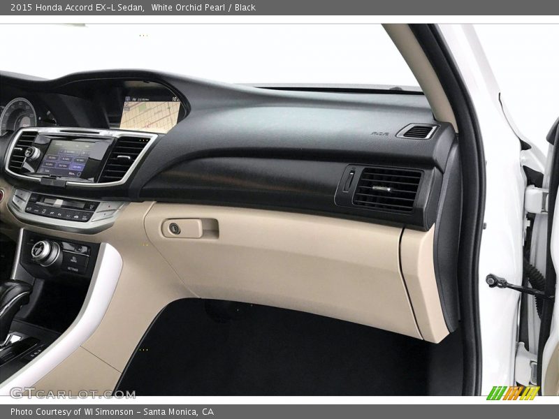 White Orchid Pearl / Black 2015 Honda Accord EX-L Sedan