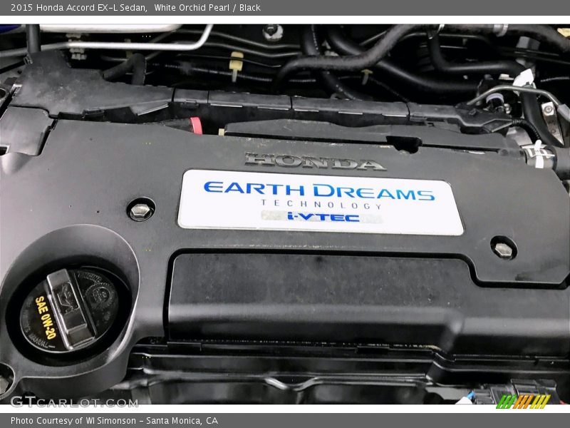 White Orchid Pearl / Black 2015 Honda Accord EX-L Sedan