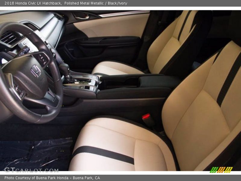 Polished Metal Metallic / Black/Ivory 2018 Honda Civic LX Hatchback