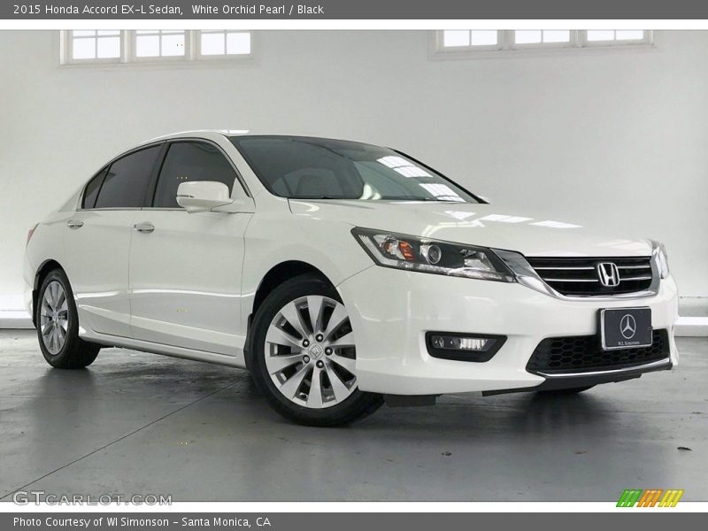 White Orchid Pearl / Black 2015 Honda Accord EX-L Sedan