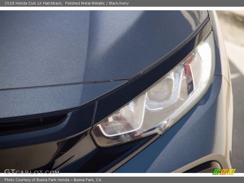 Polished Metal Metallic / Black/Ivory 2018 Honda Civic LX Hatchback