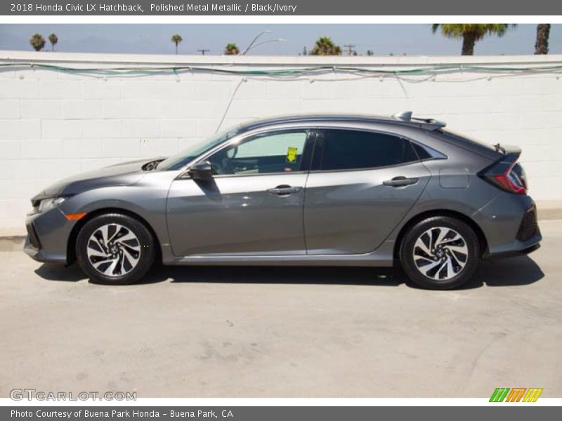 Polished Metal Metallic / Black/Ivory 2018 Honda Civic LX Hatchback