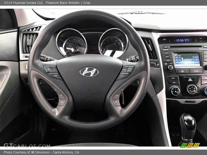 Phantom Black Metallic / Gray 2014 Hyundai Sonata GLS