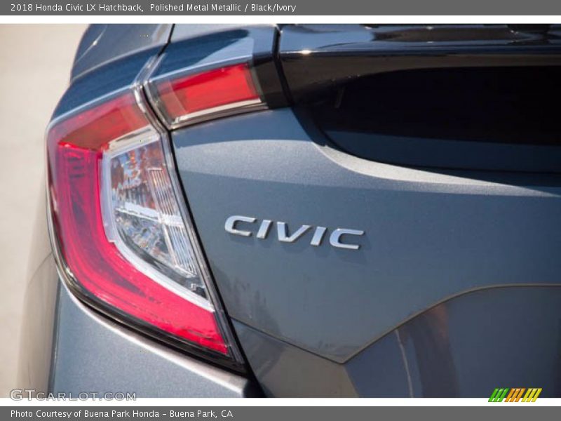 Polished Metal Metallic / Black/Ivory 2018 Honda Civic LX Hatchback