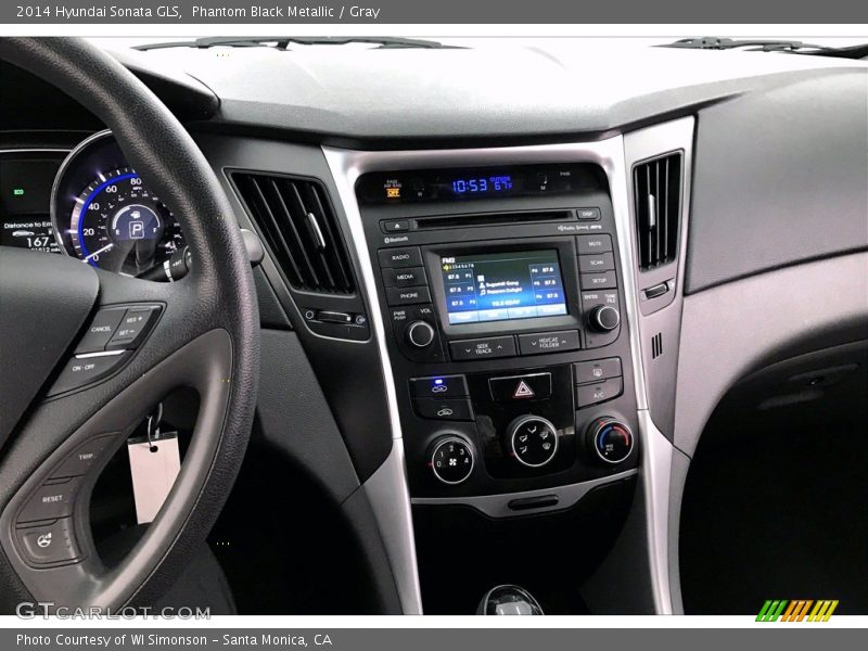 Phantom Black Metallic / Gray 2014 Hyundai Sonata GLS