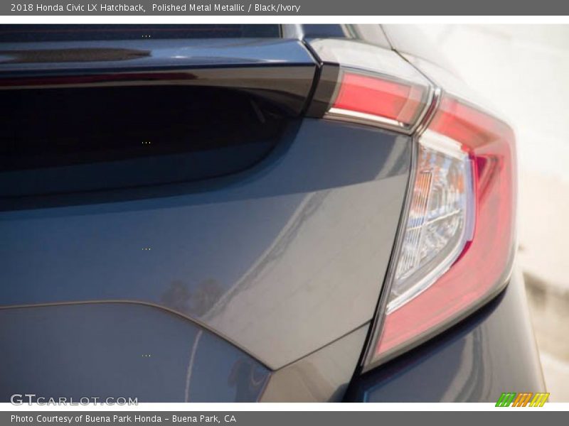 Polished Metal Metallic / Black/Ivory 2018 Honda Civic LX Hatchback
