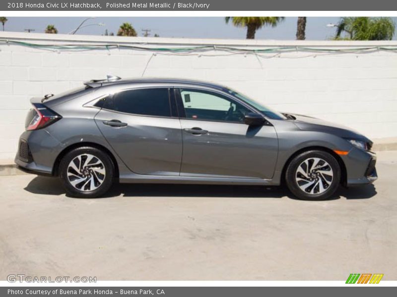 Polished Metal Metallic / Black/Ivory 2018 Honda Civic LX Hatchback