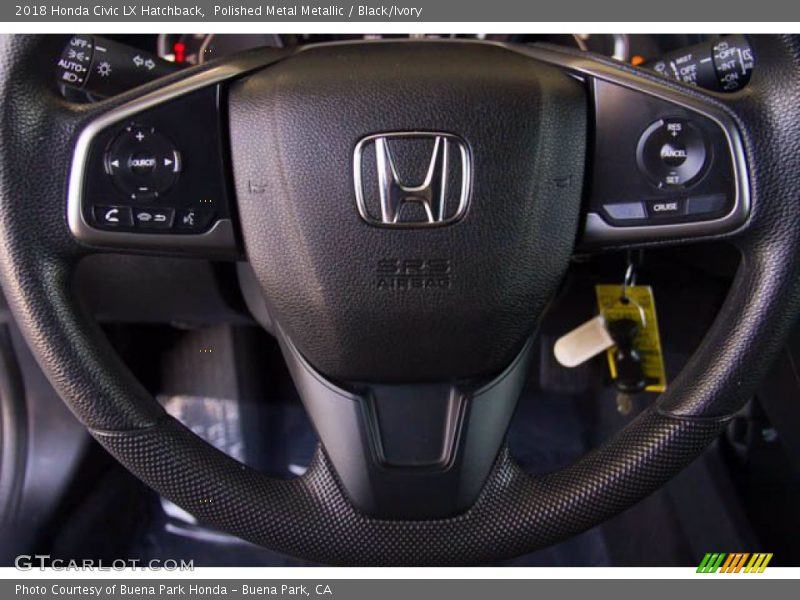Polished Metal Metallic / Black/Ivory 2018 Honda Civic LX Hatchback