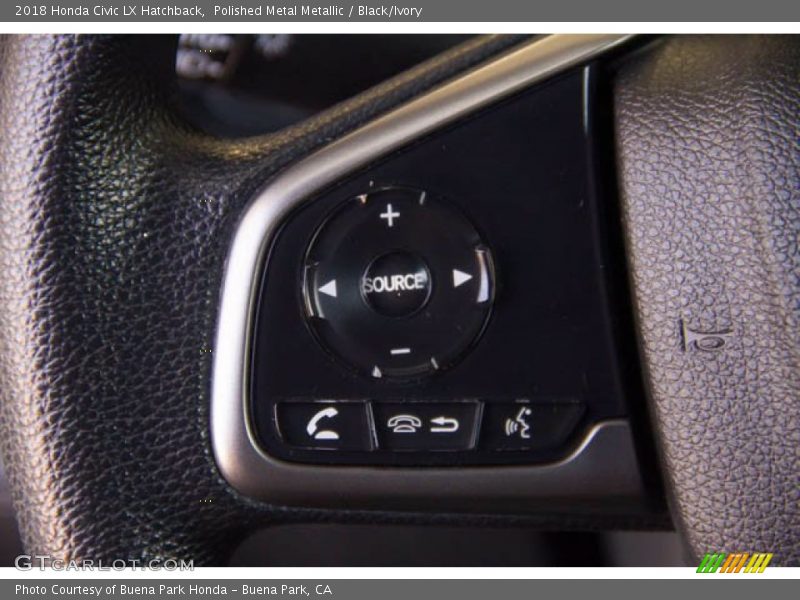 Polished Metal Metallic / Black/Ivory 2018 Honda Civic LX Hatchback