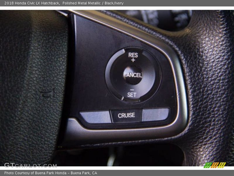 Polished Metal Metallic / Black/Ivory 2018 Honda Civic LX Hatchback