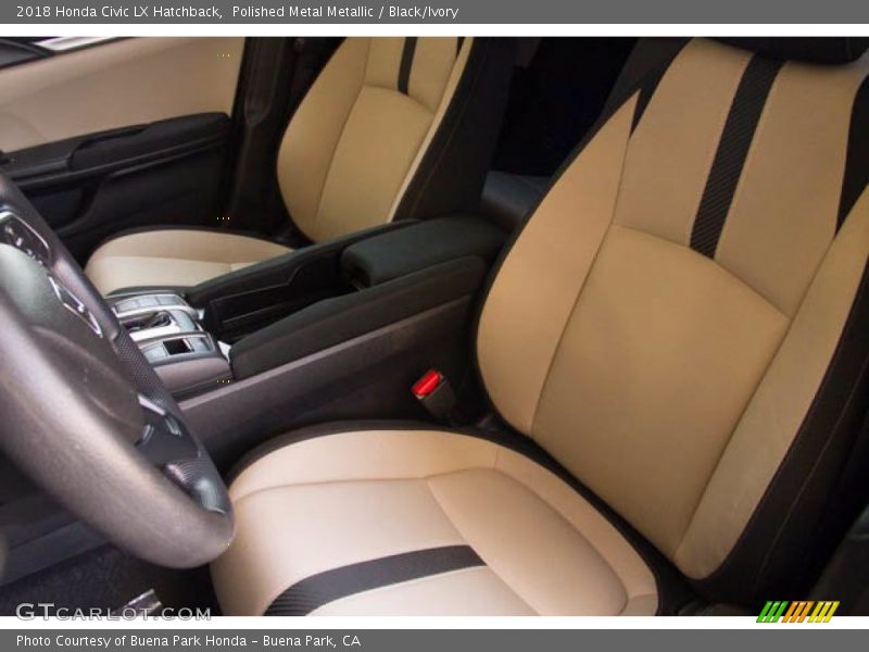 Polished Metal Metallic / Black/Ivory 2018 Honda Civic LX Hatchback