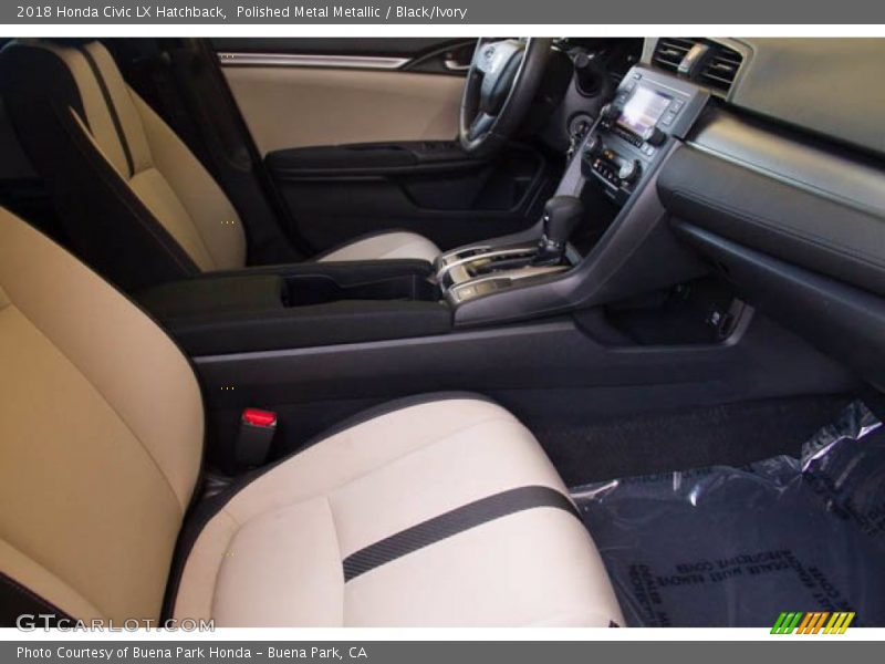 Polished Metal Metallic / Black/Ivory 2018 Honda Civic LX Hatchback