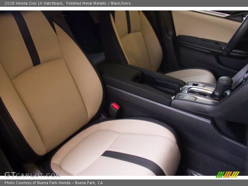 Polished Metal Metallic / Black/Ivory 2018 Honda Civic LX Hatchback