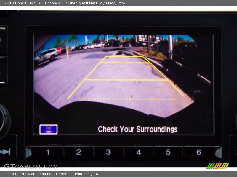 Polished Metal Metallic / Black/Ivory 2018 Honda Civic LX Hatchback