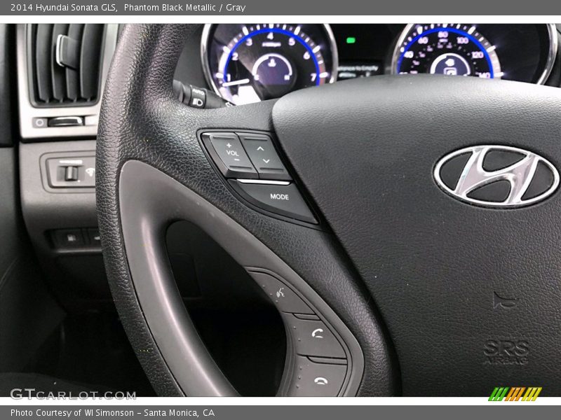 Phantom Black Metallic / Gray 2014 Hyundai Sonata GLS