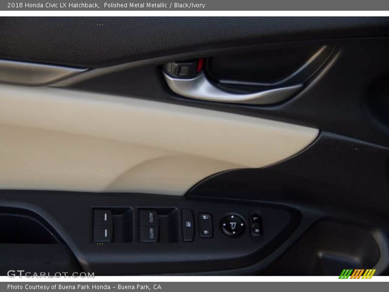 Polished Metal Metallic / Black/Ivory 2018 Honda Civic LX Hatchback