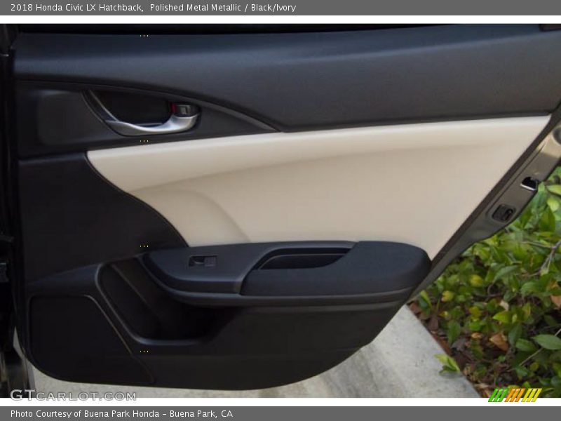 Polished Metal Metallic / Black/Ivory 2018 Honda Civic LX Hatchback