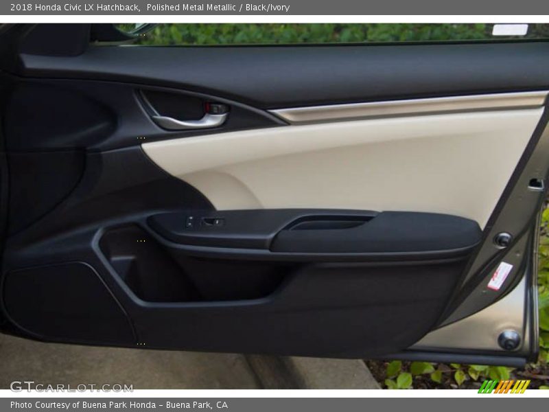 Polished Metal Metallic / Black/Ivory 2018 Honda Civic LX Hatchback