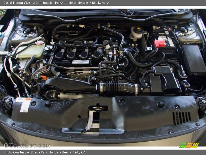 Polished Metal Metallic / Black/Ivory 2018 Honda Civic LX Hatchback