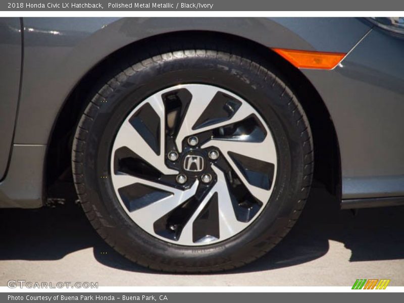 Polished Metal Metallic / Black/Ivory 2018 Honda Civic LX Hatchback
