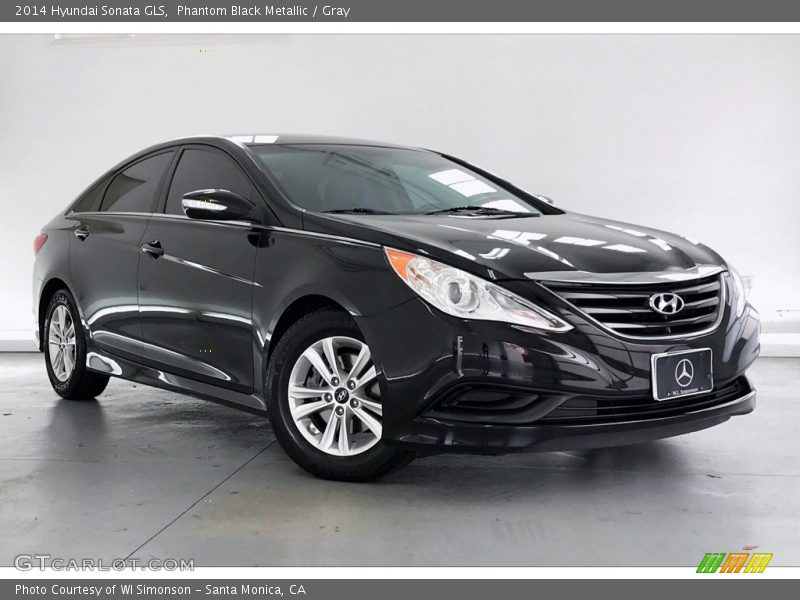 Phantom Black Metallic / Gray 2014 Hyundai Sonata GLS