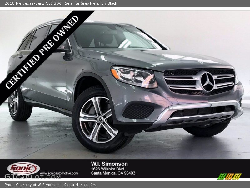 Selenite Grey Metallic / Black 2018 Mercedes-Benz GLC 300