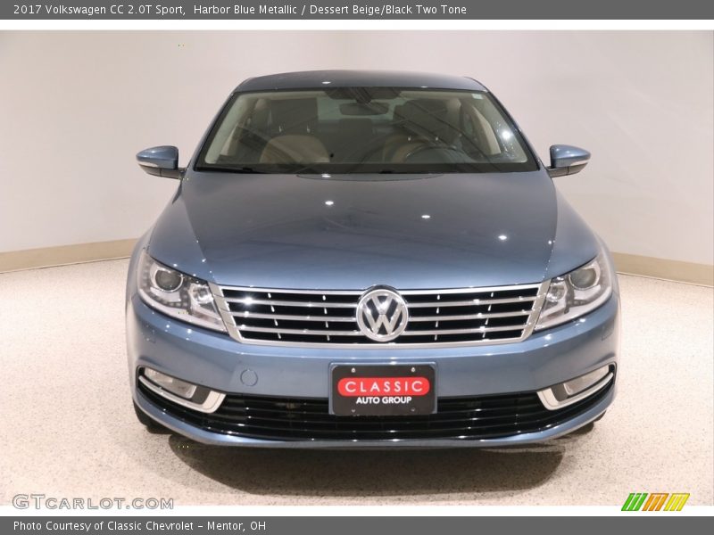 Harbor Blue Metallic / Dessert Beige/Black Two Tone 2017 Volkswagen CC 2.0T Sport