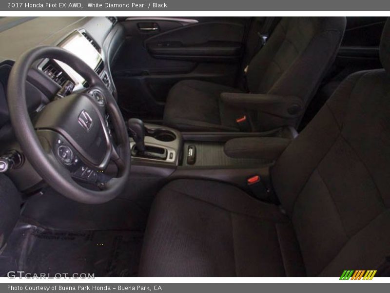 White Diamond Pearl / Black 2017 Honda Pilot EX AWD