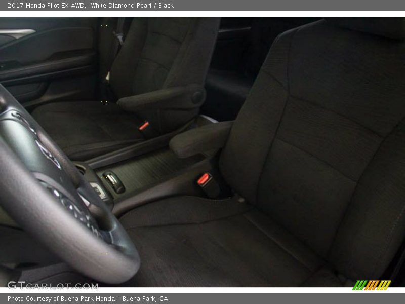 White Diamond Pearl / Black 2017 Honda Pilot EX AWD