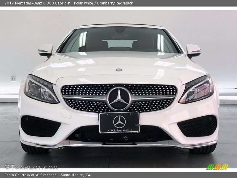 Polar White / Cranberry Red/Black 2017 Mercedes-Benz C 300 Cabriolet