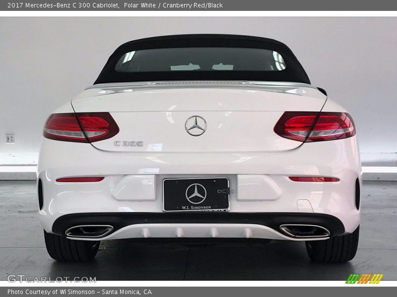 Polar White / Cranberry Red/Black 2017 Mercedes-Benz C 300 Cabriolet