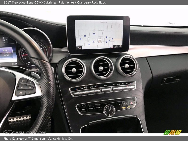 Polar White / Cranberry Red/Black 2017 Mercedes-Benz C 300 Cabriolet