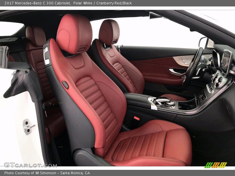 Polar White / Cranberry Red/Black 2017 Mercedes-Benz C 300 Cabriolet