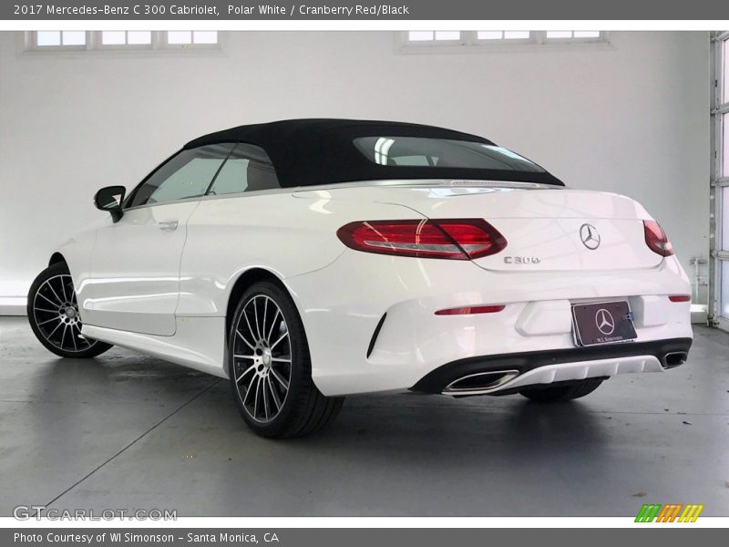 Polar White / Cranberry Red/Black 2017 Mercedes-Benz C 300 Cabriolet