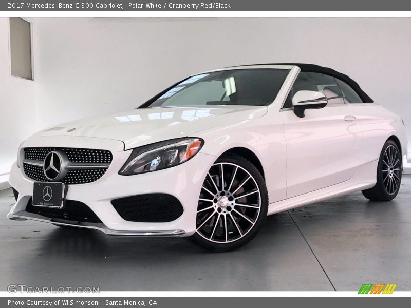 Polar White / Cranberry Red/Black 2017 Mercedes-Benz C 300 Cabriolet