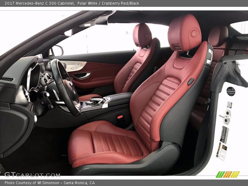 Polar White / Cranberry Red/Black 2017 Mercedes-Benz C 300 Cabriolet