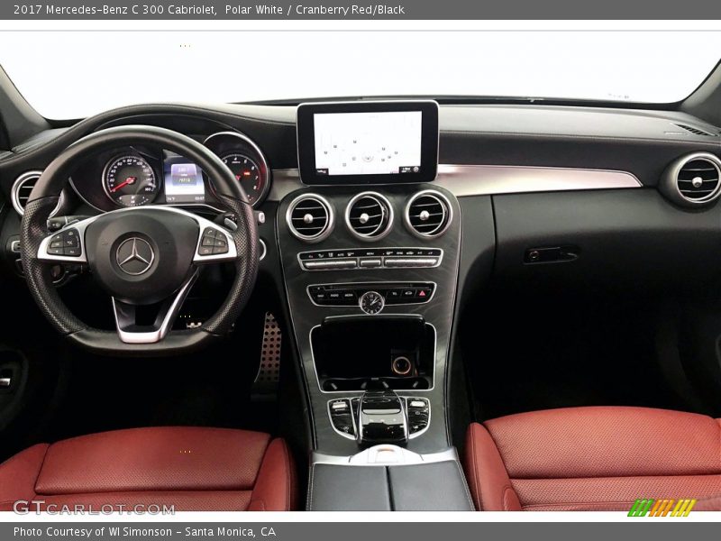 Polar White / Cranberry Red/Black 2017 Mercedes-Benz C 300 Cabriolet