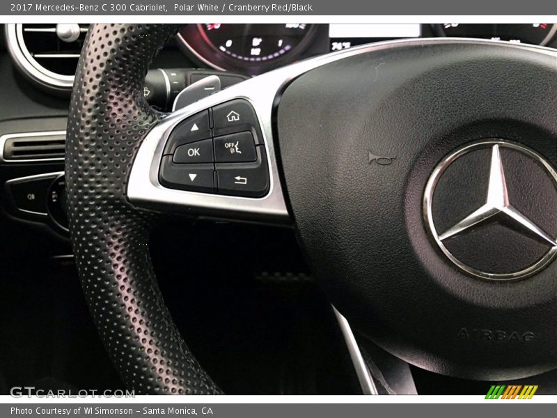 Polar White / Cranberry Red/Black 2017 Mercedes-Benz C 300 Cabriolet